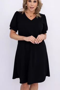 Czarna Sukienka BERGIA<Włoski New
