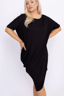 Czarna Sukienka CASUAL FASHION<Polski New