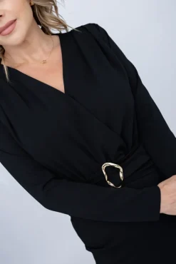 Czarna Sukienka LITURI<Włoski Discount