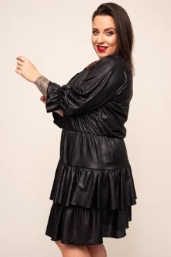 Czarna Sukienka LORESIA Plus Size<Polski Online