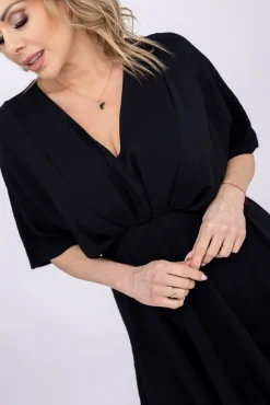 Czarna Sukienka SENUMI<Włoski New