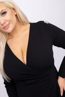 Czarna Sukienka VELUCI<Włoski Hot