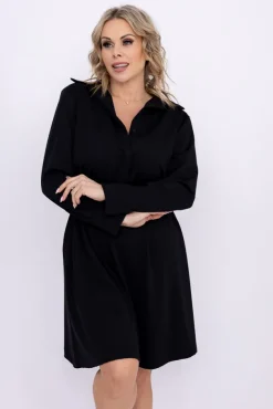 Czarna Sukienka YAOMI<Włoski New