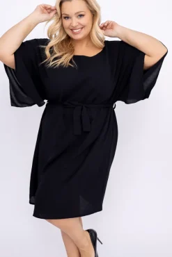 Czarna Tunika kimono LUNDIA<Polski Discount