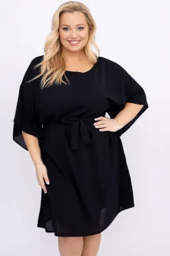Czarna Tunika kimono LUNDIA<Polski Discount