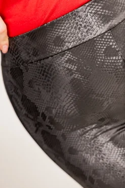 Czarne Legginsy SIDA Wzór 3<Polski Hot