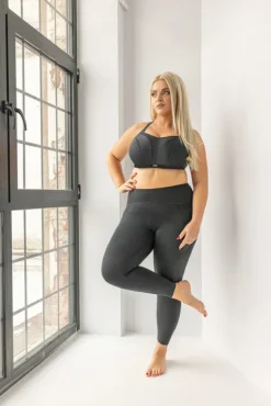 Czarne Legginsy sportowe ACTIVE<Polski Outlet
