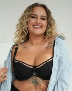 Czarny Biustonosz ALICE Half Cup Soft Plunge<Polski Clearance