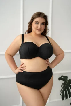 Czarny Biustonosz od stroju kąpielowego BEACH Soft Side Support<Polski