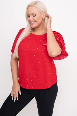 Czerwona Bluzka TORRERI<Polski Outlet