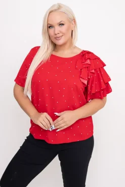 Czerwona Bluzka TORRERI<Polski Outlet