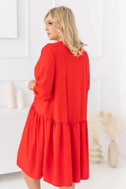 Czerwona Sukienka AMANTE<Polski Hot
