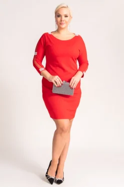 Czerwona Sukienka DRETEGIO<Włoski