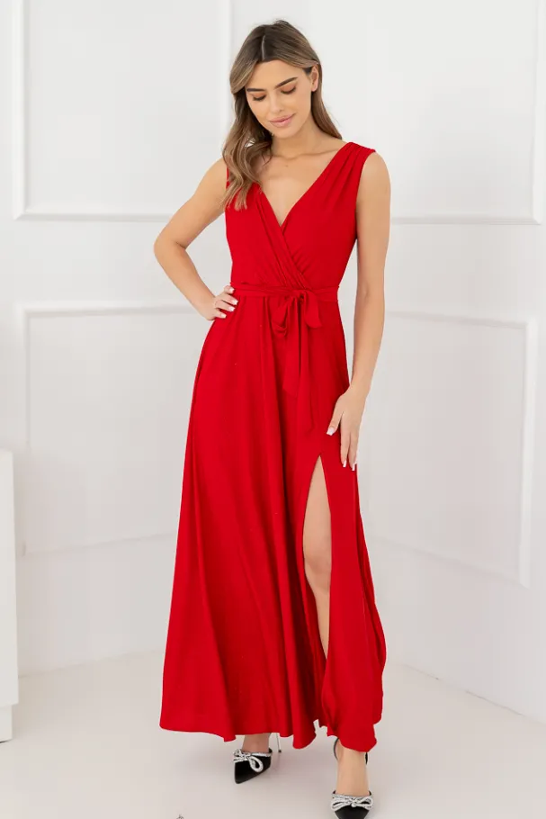 Czerwona Sukienka FIANCO Maxi<Polski Outlet