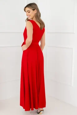Czerwona Sukienka FIANCO Maxi<Polski Outlet