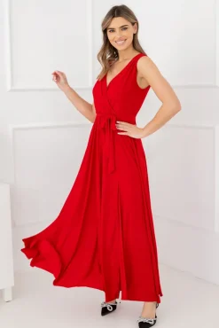 Czerwona Sukienka FIANCO Maxi<Polski Outlet