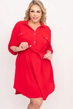 Czerwona Sukienka IMALI<Polski New