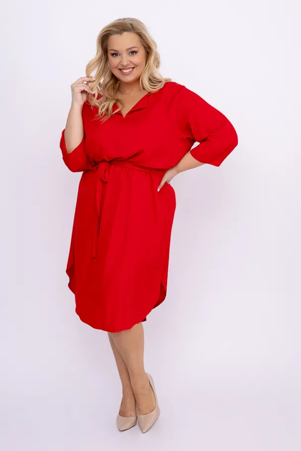 Czerwona Sukienka KAMAYO<Polski Best