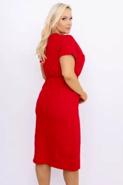 Czerwona Sukienka KENEZI<Włoski