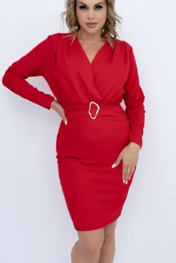 Czerwona Sukienka LITURI<Włoski Sale