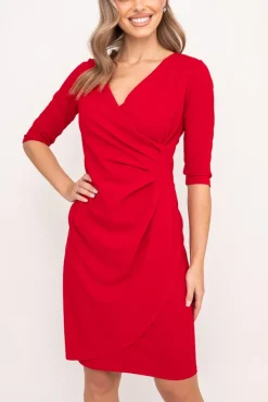 Czerwona Sukienka MAGENTA Plus Size<Polski Outlet