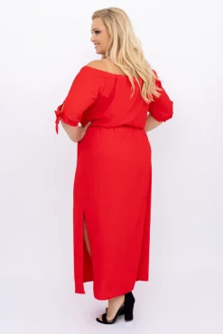Czerwona Sukienka NOBI<Polski Discount