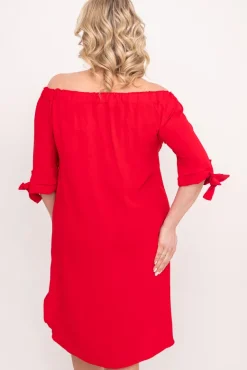 Czerwona Sukienka VALENCIA<Polski Best