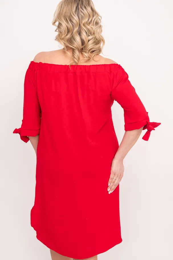 Czerwona Sukienka VALENCIA<Polski Best