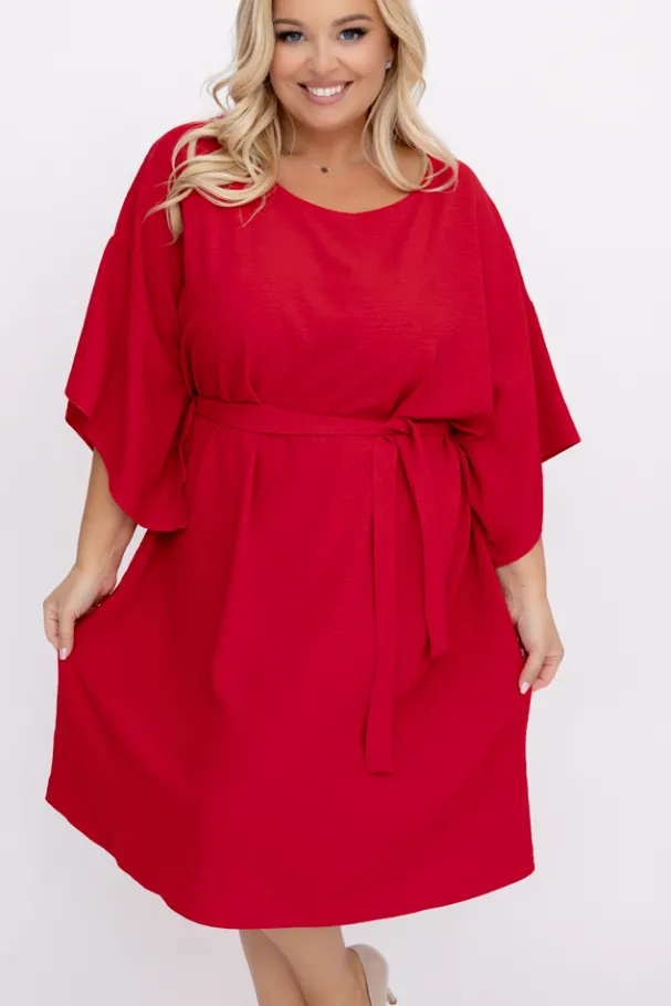 Czerwona Tunika kimono LUNDIA<Polski Sale