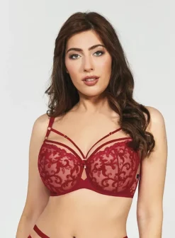 Czerwony Biustonosz CLARISA Half Cup Soft<Polski New
