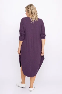 Fioletowa Sukienka DONNA<Polski Discount