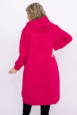 Fuksjowa Bluza ocieplana VERMEN<Włoski Clearance