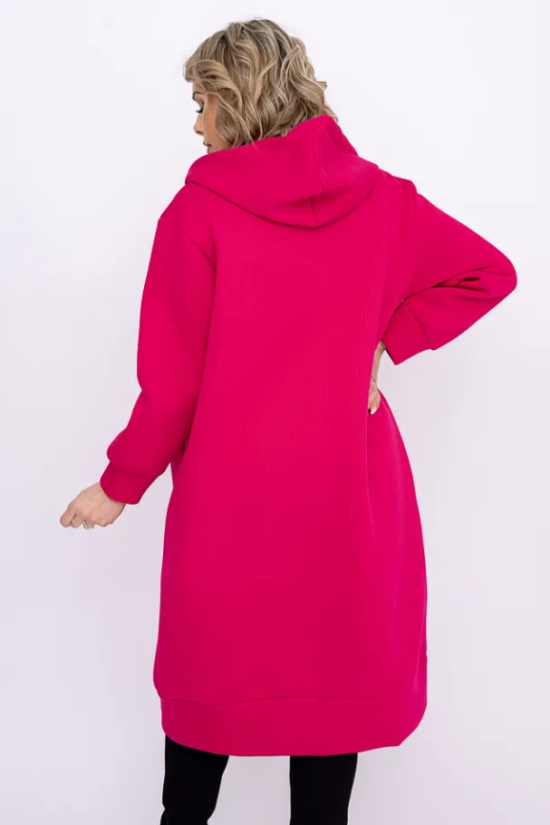 Fuksjowa Bluza ocieplana VERMEN<Włoski Clearance
