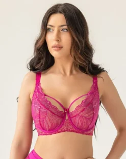 Fuksjowy Biustonosz BLUSH Soft Lace<Polski Outlet