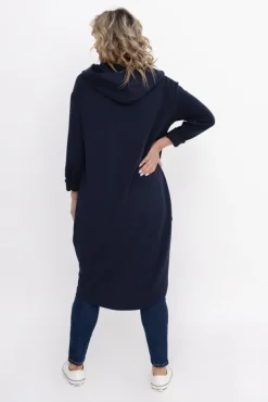 Granatowa Bluza z kapturem OASIS<Włoski
