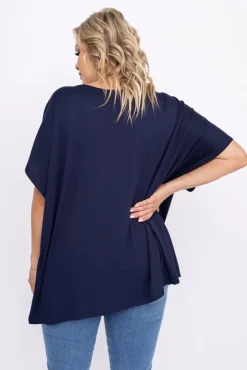 Granatowa Bluzka MALPEZA<Polski Discount