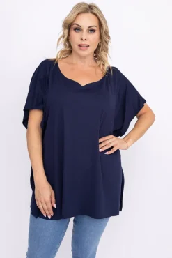 Granatowa Bluzka MALPEZA<Polski Discount