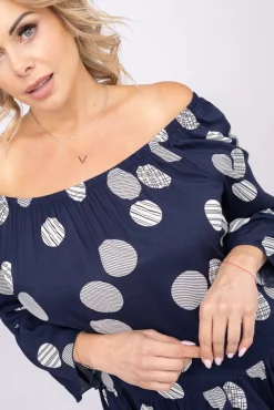 Granatowa Bluzka SELMI<Polski Discount