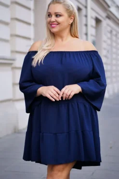 Granatowa Tunika FISKARI<Polski Sale