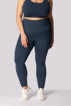 Granatowe Legginsy z kieszonką BASE<Polski New