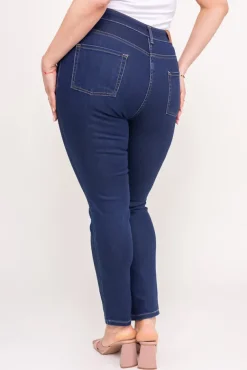 Granatowe Spodnie jeansowe PERVENI< Discount
