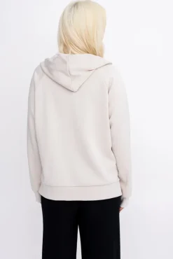 Jasnobeżowa Bluza z kapturem DERVIN<Włoski Online
