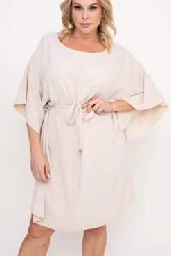 Jasnobeżowa Tunika kimono LUNDIA<Polski
