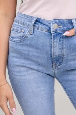 Jasnoniebieskie Spodnie jeansowe rybaczki ALANTI<Włoski Discount