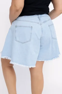 Jasnoniebieskie Szorty jeansowe POPPY<Włoski Outlet