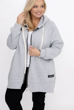 Jasnoszara Bluza dresowa FERINA<Włoski Discount