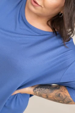 Jeansowoniebieska Sukienka CASUAL FASHION<Polski