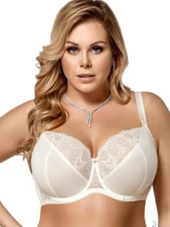 K425 biustonosz miękki BIG śmietanowy CASABLANCA<Gorsenia New