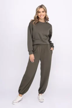 Khaki Bluza dresowa KANSIPI<Włoski Best