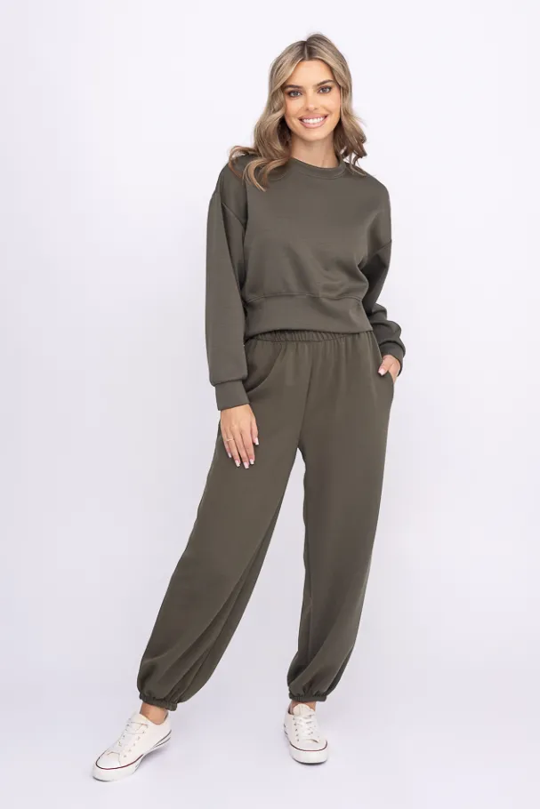 Khaki Bluza dresowa KANSIPI<Włoski Best